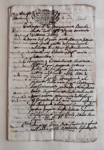 Antico documento notarile - documento,