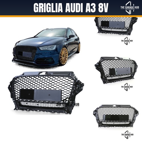 Griglia sportiva nera lucida - nera,