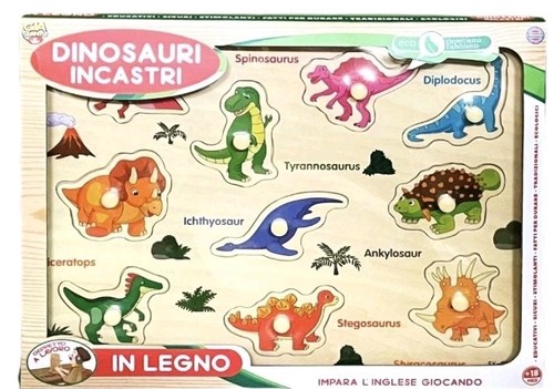 Dinosauri incastri forme - forme, in