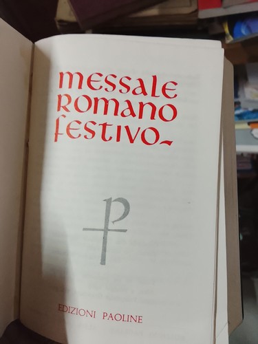 Messale romano festivo - messale,