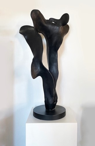 Scultura teak ferro nero - e,