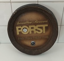 Insegna pubblicitaria birra Forst Merano targa Botte Vetroresina 