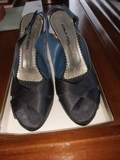 scarpe di raso blu tg 39 tacco