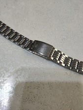 Seiko SQ 18 mm Anse Curve bracciale Vintage Raro Completo Di Tutte Le Maglie 