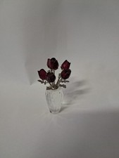 Vasetto Con Rose In Vetro Swarovski 6cm 