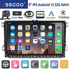 Autoradio DAB+ 32G Android 13 Carplay GPS RDS Per VW GOLF 5 6 Polo Touran Passat