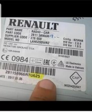 Codice radio Renault Dacia