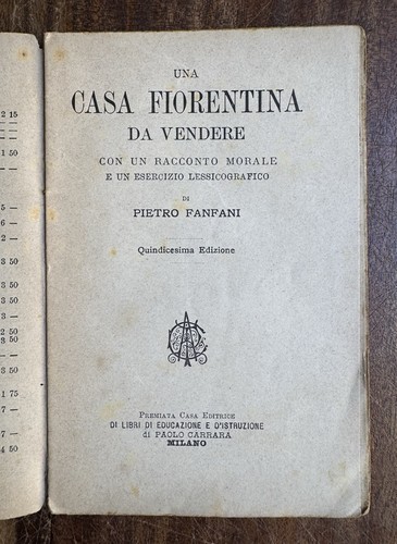 Pietro fanfani una casa - -,