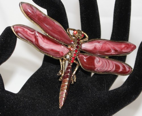 Spilla libellula spilla rosso