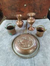 Vintage OGGETTI IN RAME x Arredamento -Antico padellino+2pentolini+2anforine
