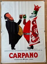 Testa - Poster Pubblicitario- Carpano brindisi con Cavour - BID NOW ! OFFRI ORA