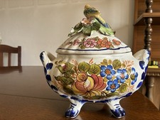 Zuppiera ceramica lavorata - zuppiera,