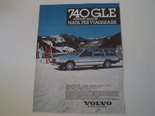 advertising Pubblicità 1985 VOLVO 740 GLE STATION WAGON