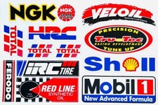 HRC Ngk Veloil Red Line Shel Mobil 1 Ferodo Adesivi Universali Moto Auto Bici