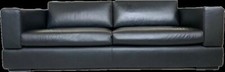 COPPIA DI DIVANI PELLE NERA