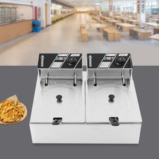 12L Friggitrice Elettrica Professionale Acciaio acciaio inossidabile Argento