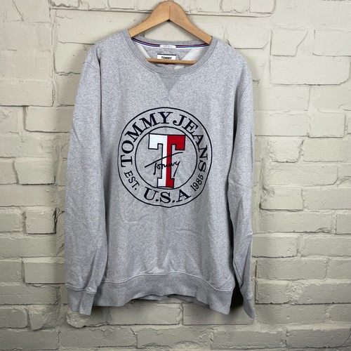Tommy hilfiger felpa grigio - tommy,