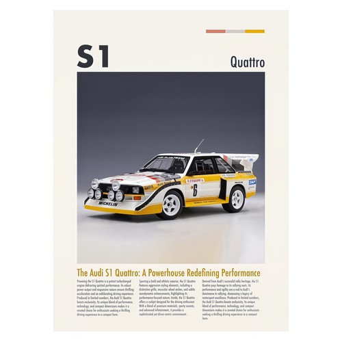 Poster auto rally audi - audi, s1