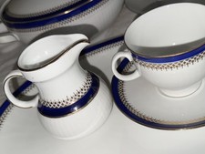 Winterling Bavaria Set 40 pezzi porcellana blu cobalto bordo oro - INCONTAMINATO