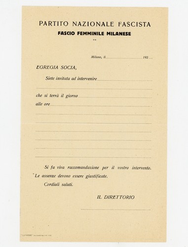 Fascismo pnf milano fascio - pnf,