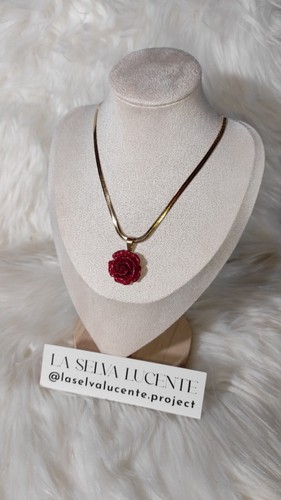 Collana artigianale rosa - artigianale,