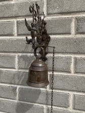 Campana Antica Di Bronzo E Argento Grande Bellissima