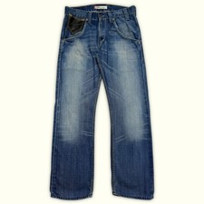 levi's 506 Jeans W30/L32 Blu Buone condizioni Uomini Anni 2000 (M582)