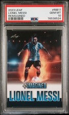 PSA 10 Lionel Messi 2023 Leaf RIB11 rare trofei di carte collezionabili reimmaginate 1/632