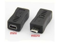 ADATTATORE MICRO USB MASCHIO A MINI USB FEMMINA connettore convertitore cavo pc
