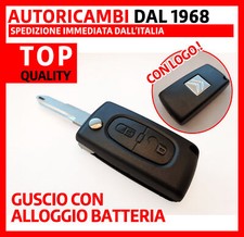 Cover guscio CHIAVE 2 Tasti Lama NE72 con alloggio batteria per Peugeot Citroen