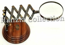 MAGNIFIER BRASS DESK TOP TABLE