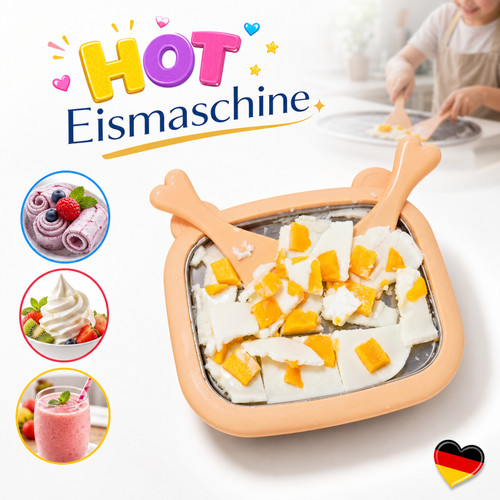 Ice cream rolls maker - cream, piastra