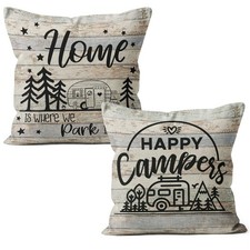 Happy Camper Pillow Covers -