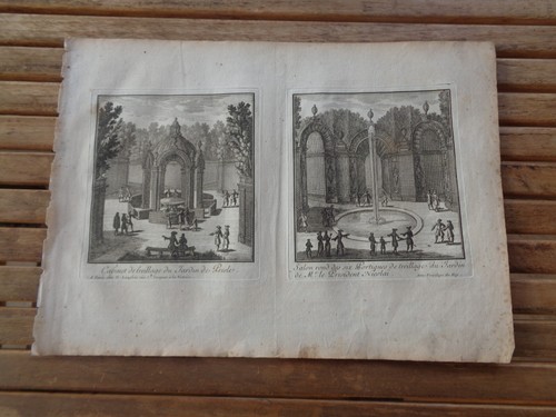 Gravure treillage jardins - , de
