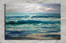 Onde, dipinto elegante, olio