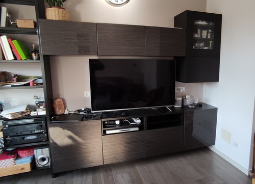 Besta ikea parete - besta, marrone