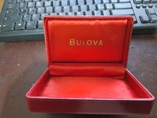 BOX SCATOLA PER OROLOGIO BULOVA IN PELLE ROSSA VINTAGE
