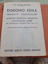 2 libri -disegno edile editore ulrico hoepli  + tavole di disegno architettonico
