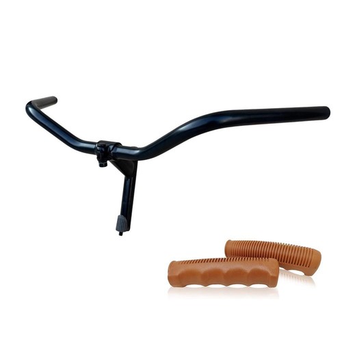 Manubrio bici acciaio nero - manubrio,