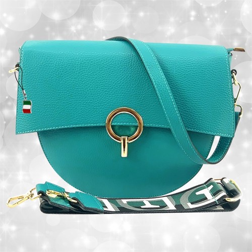 Borsa pelle turchese - , media