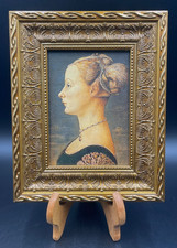 QUADRO POLLAIOLO RITRATTO DI DONNA STAMPA MAESTRI DEL COLORE FABBRI EDITORI