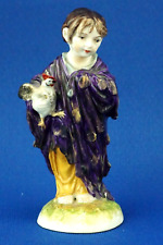 Statuina Scultura porcellana bambina con gallina CAPODIMONTE o GINORI 1800 XIX