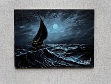 Quadro olio barca a vela