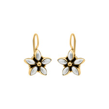 Orecchini perle borchie fiori