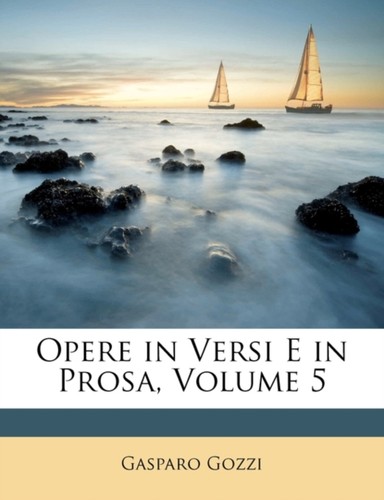 Gozzi opere versi e in - gozzi,