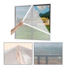 Pellicola Isolante Finestra PVC Bubble Wrap per Protezione Termica 100x80cm