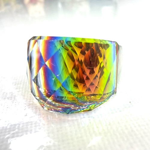 Anello cocktail arcobaleno - anello,