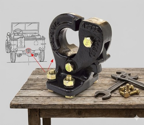 Jeep willys black pintle - jeep,
