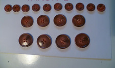 18 PZ  BOTTONI 4 FORI ROSA ANTICO RESINA X GIACCA CAPPOTTO FONDO MAGAZZINO