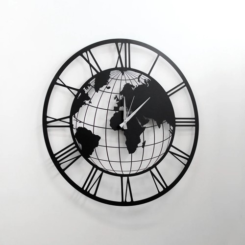 Orologio metallo mappa del - orologio,